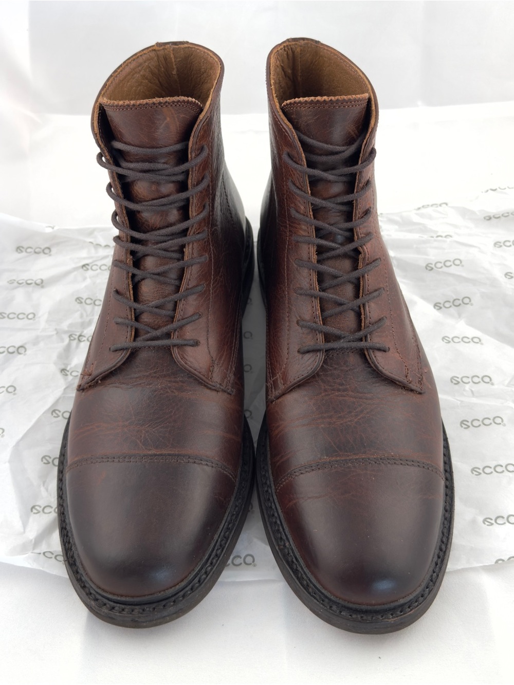 Frye Seth Cap Toe Lace-Up Boots – Size 8.5 M (Style 80081-3480081) – Brown